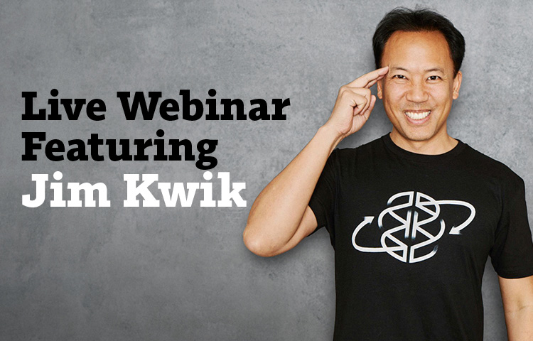 Live Webinar Featuring Jim Kwik