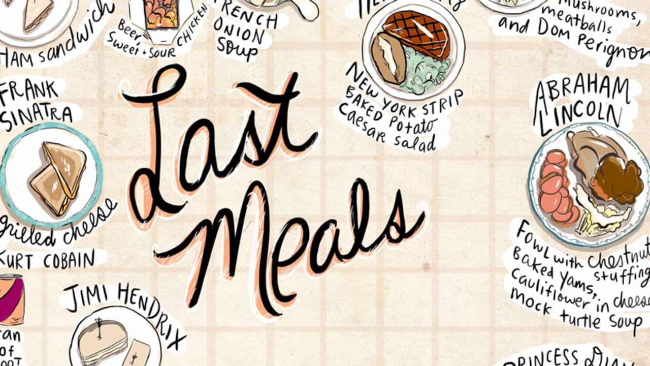 Infographic The Last Meals Of Departed Famous People, Fast Company