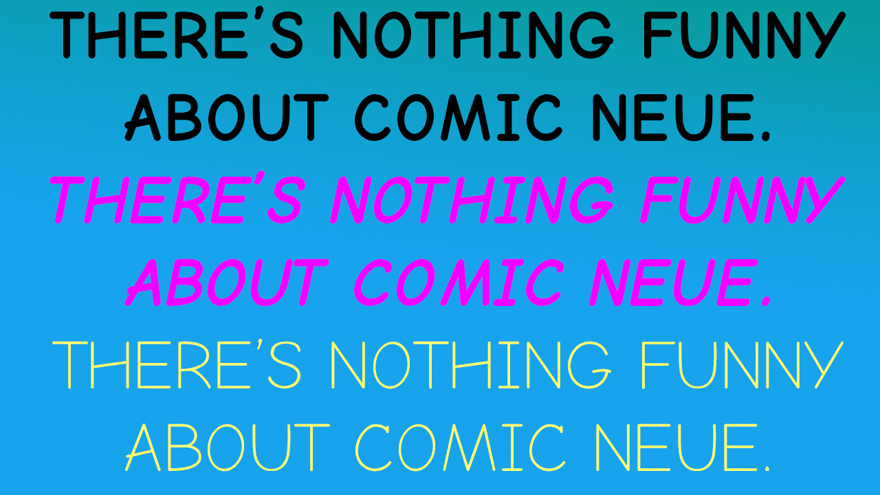 comic neue vs comic sans