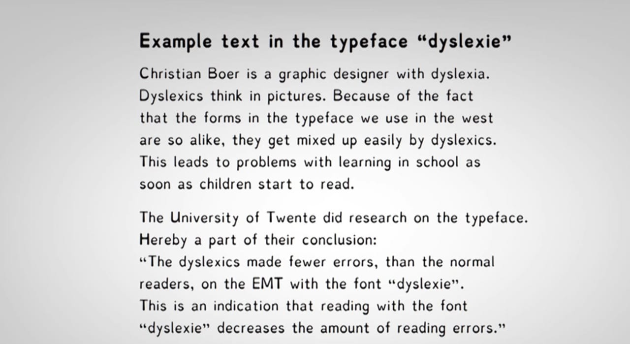 Dyslexie A Typeface Designed To Help Dyslexics Read