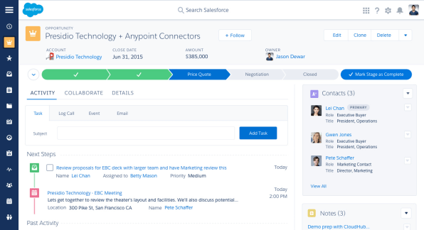 Tasks in salesforce lightning